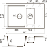 Мойка OMOIKIRI DAISEN 78-2T-EV Tetogranit/эверест 4993532